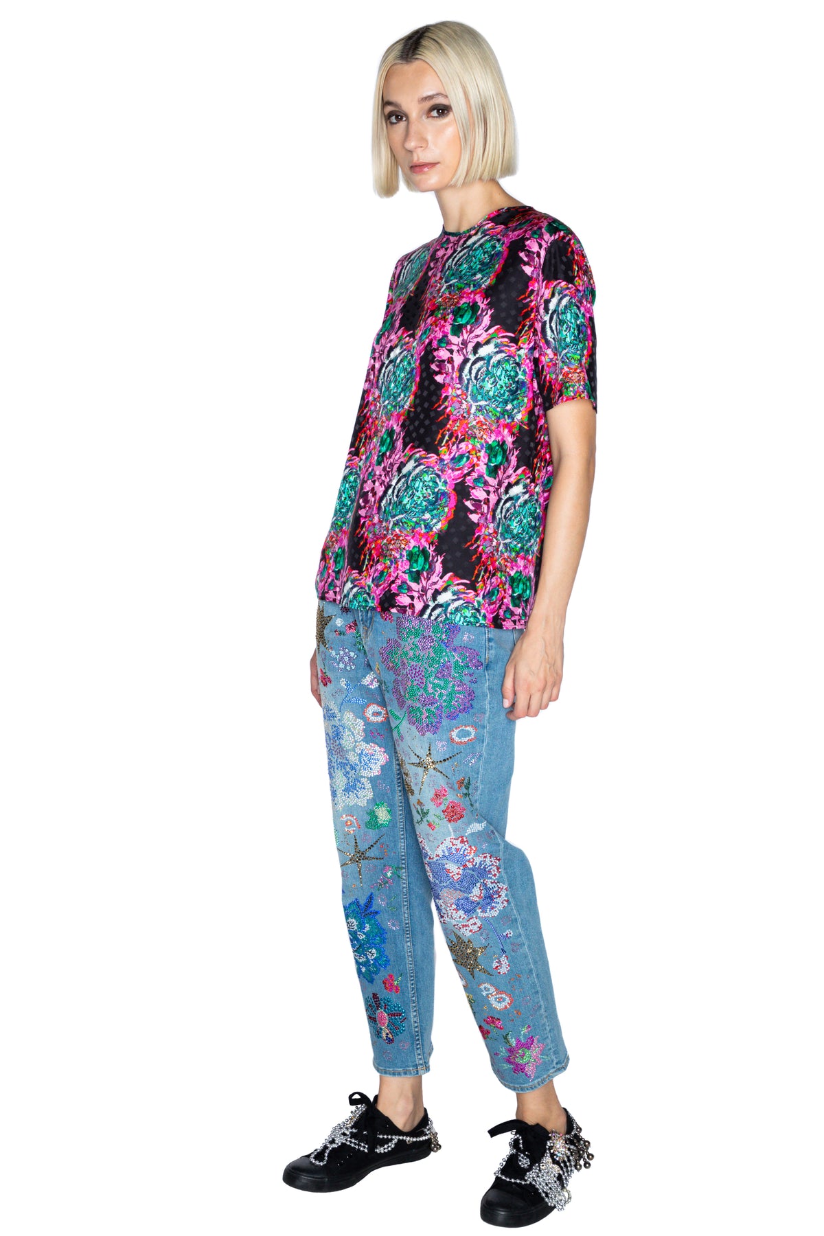 'ACID TRIP' SHORT SLEEVE BLOUSE - - Libertine