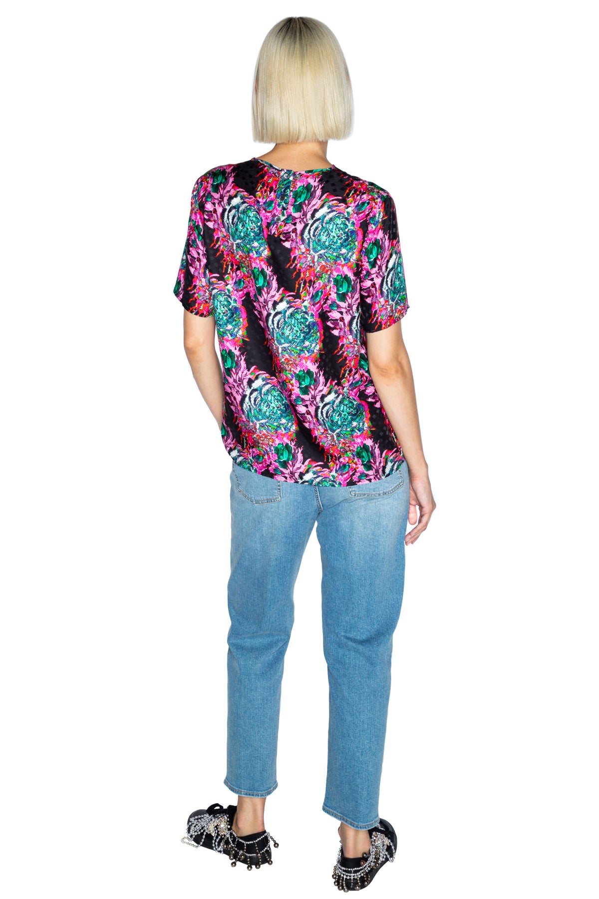 'ACID TRIP' SHORT SLEEVE BLOUSE - - Libertine