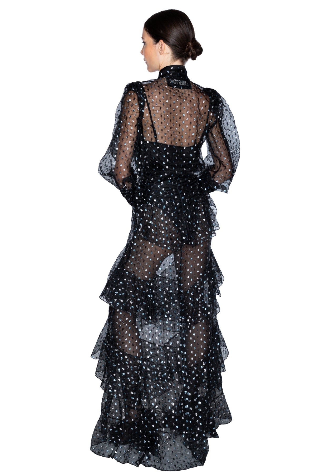 'SPARKLE DOT' LONG RUFFLE SKIRT - - Libertine