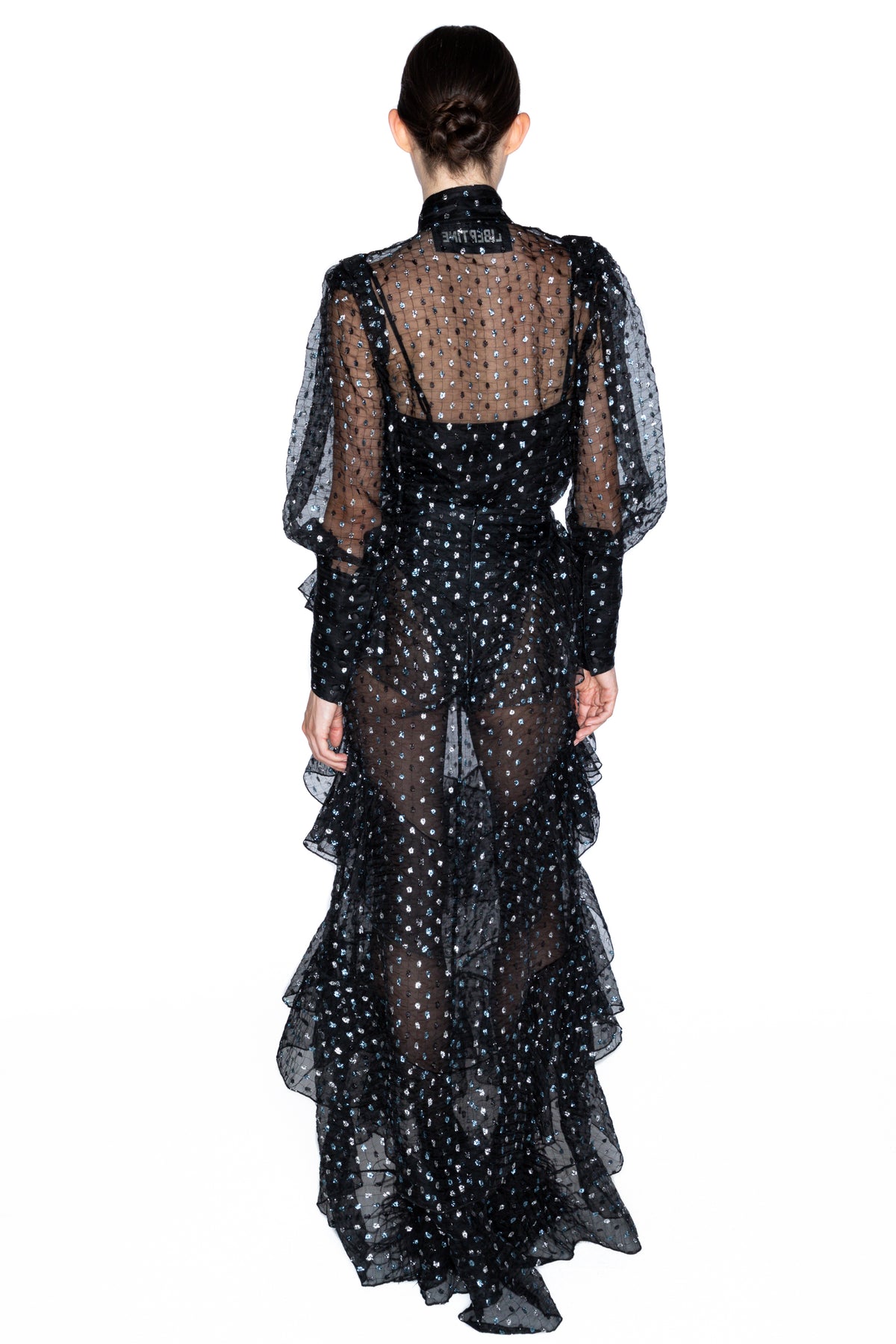 'SPARKLE DOT' LONG RUFFLE SKIRT - - Libertine