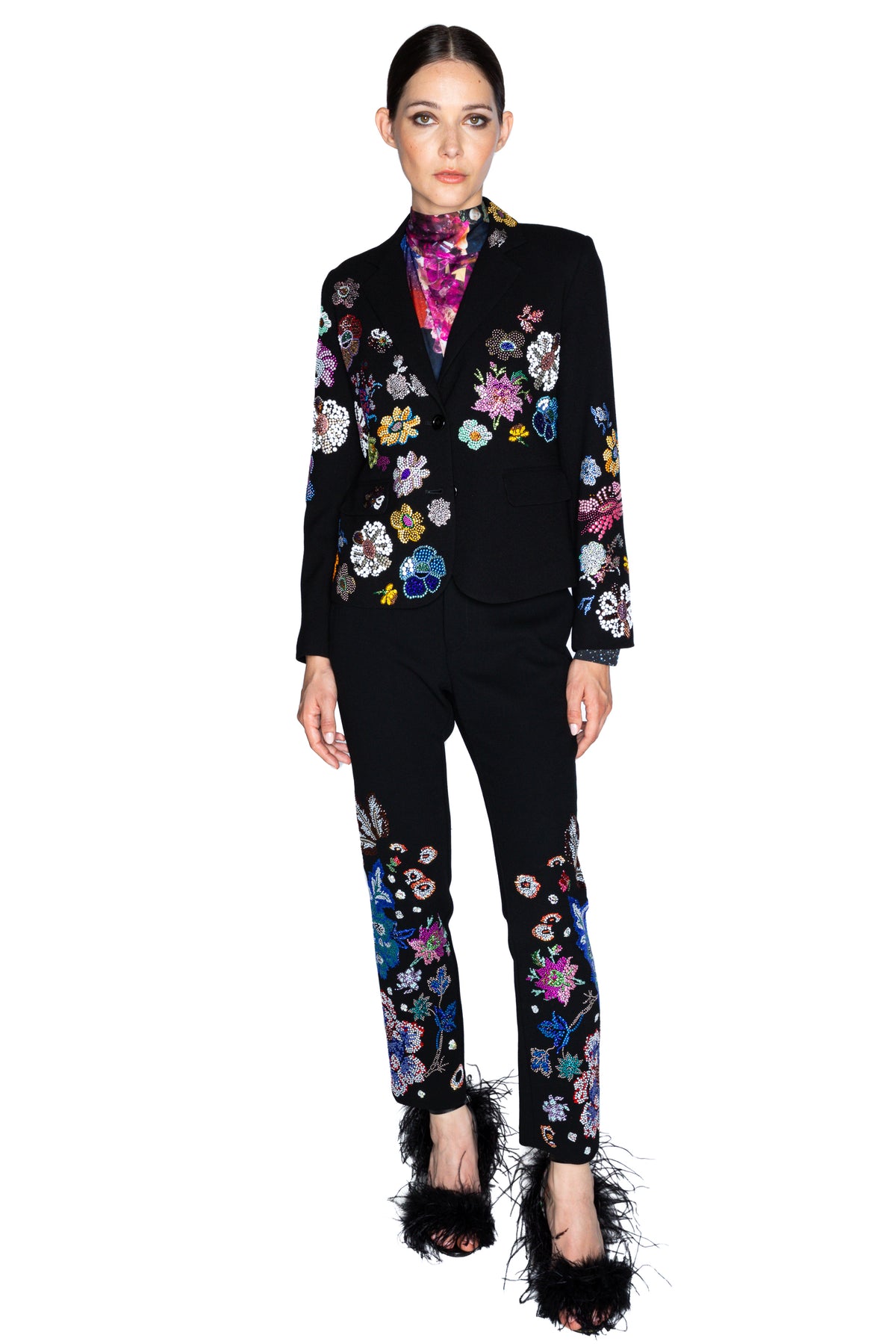 'MILLE FLEUR' L/S SHORT JACKET - BLAZERS - Libertine