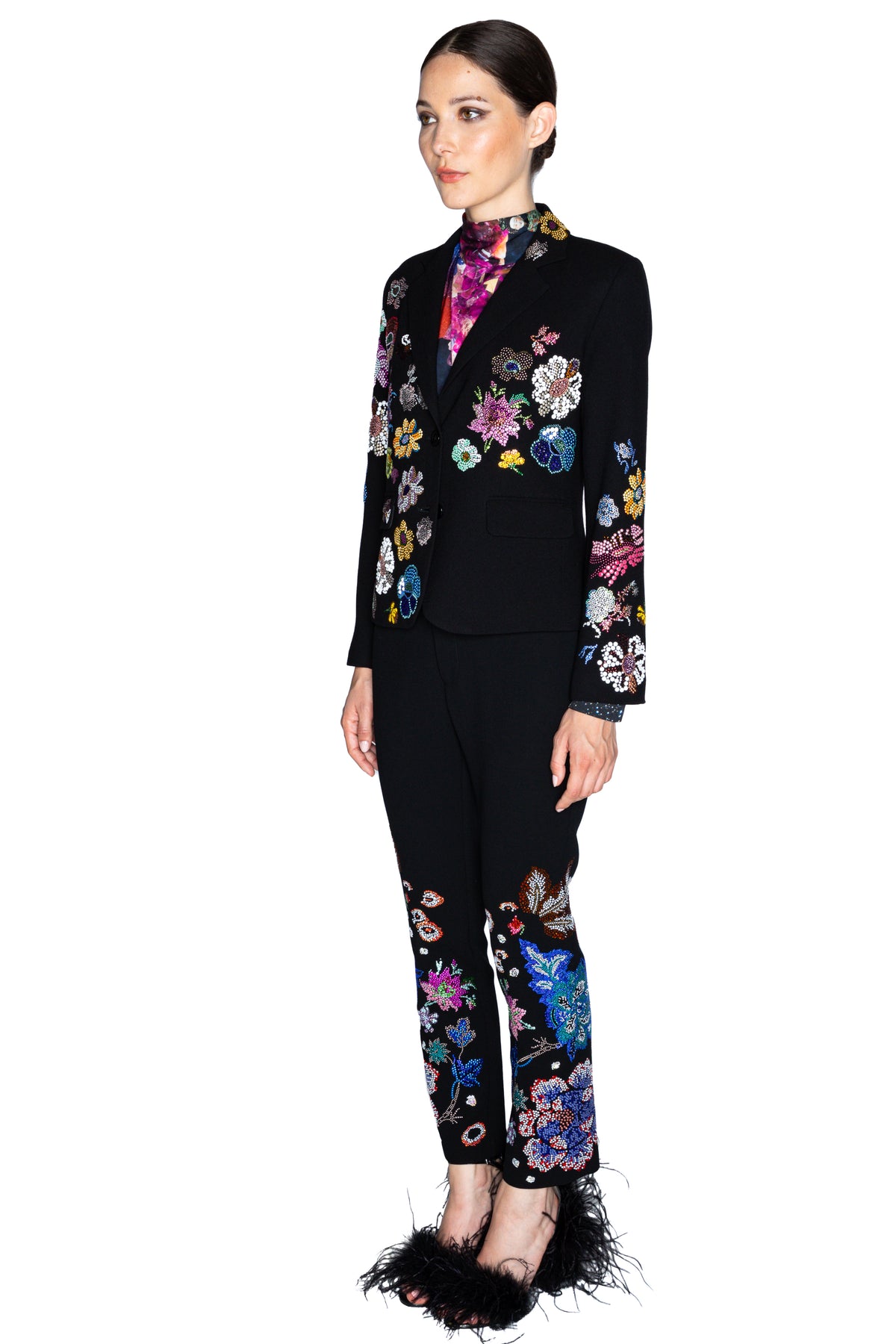 'MILLE FLEUR' L/S SHORT JACKET - BLAZERS - Libertine