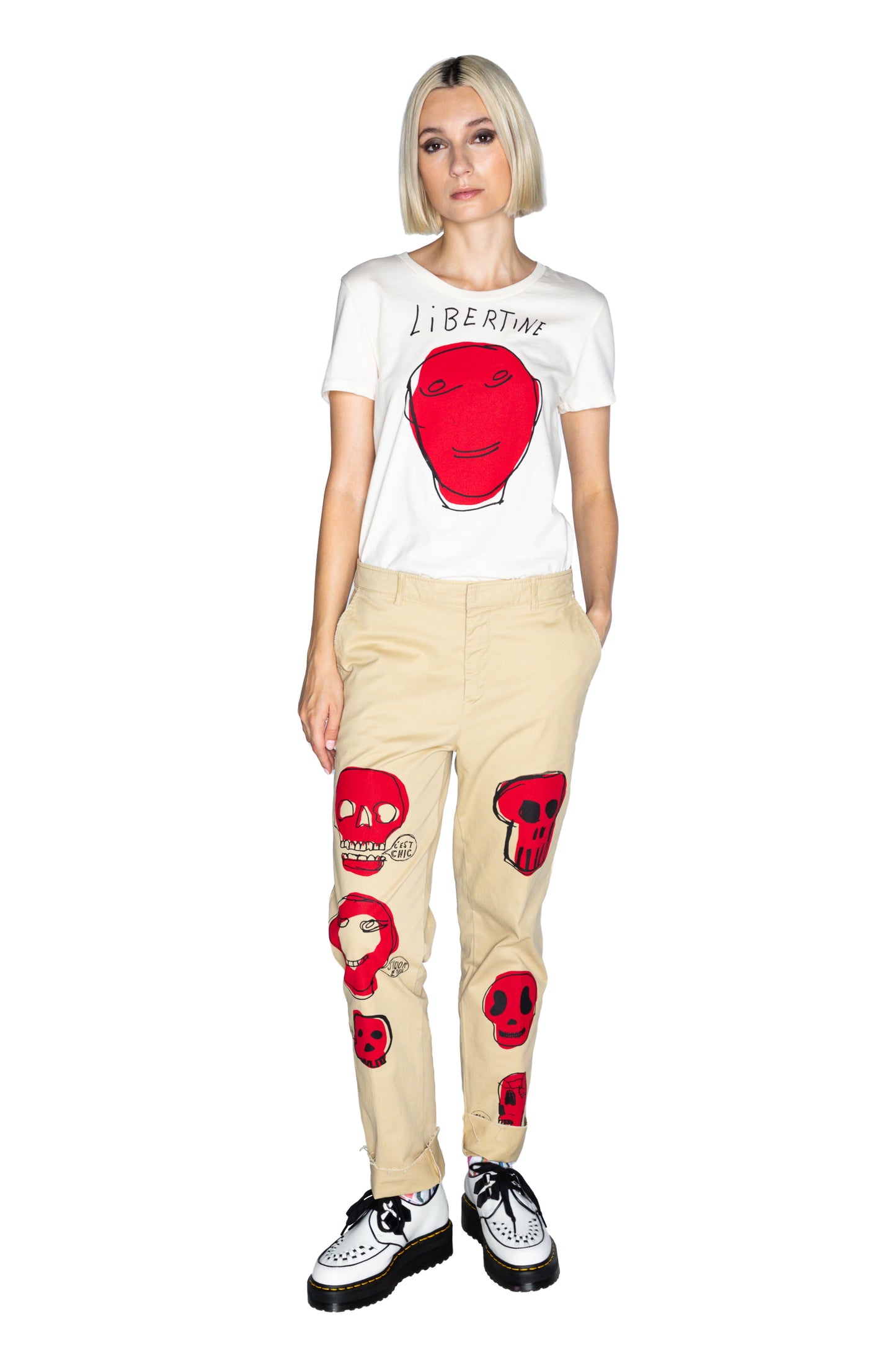 'SKETCH SKULLS' CHINOS -  - Libertine