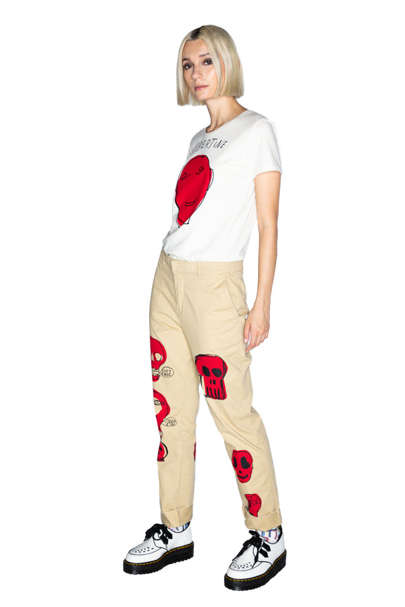 'SKETCH SKULLS' CHINOS -  - Libertine