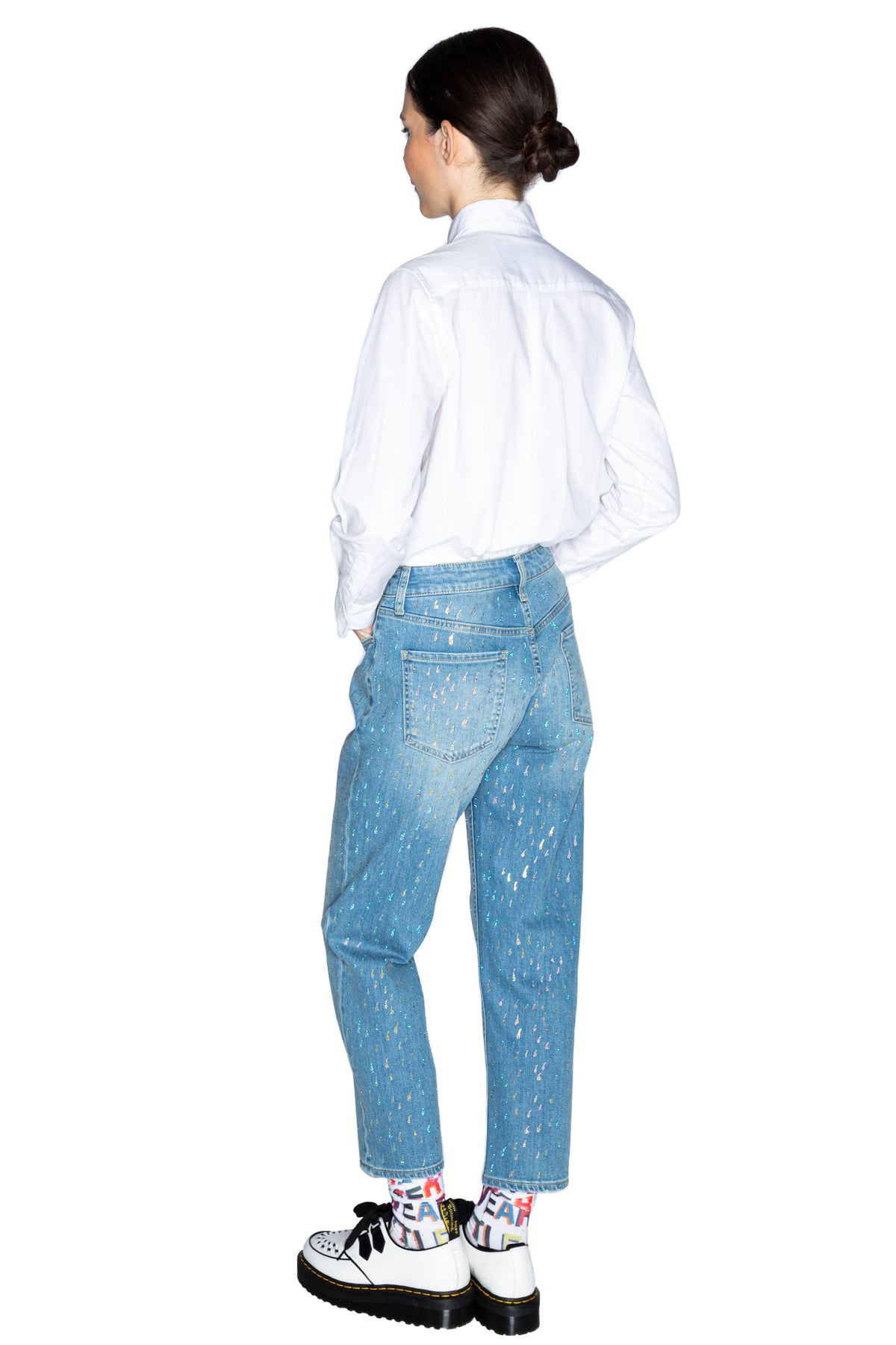 'OIL SLICK' BOYFRIEND JEAN - - Libertine