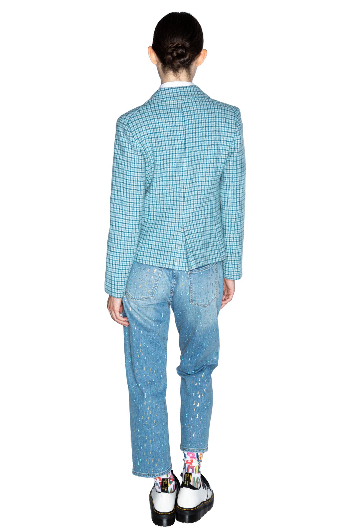 'CECIL BEATON BLUE CARNATION' L/S SHORT JACKET - - Libertine