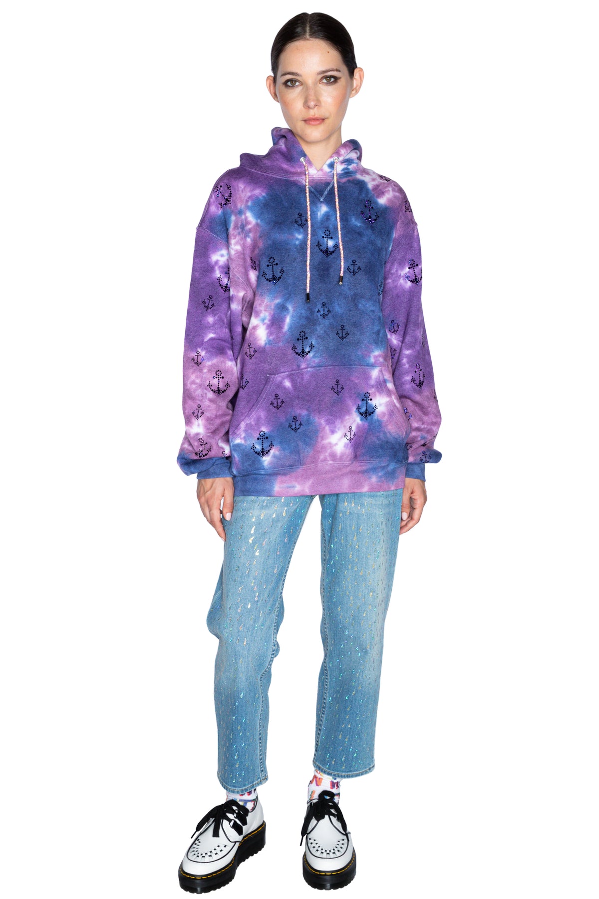 'AHOY MATEY' TIE DYE SLIM HOODIE - - Libertine