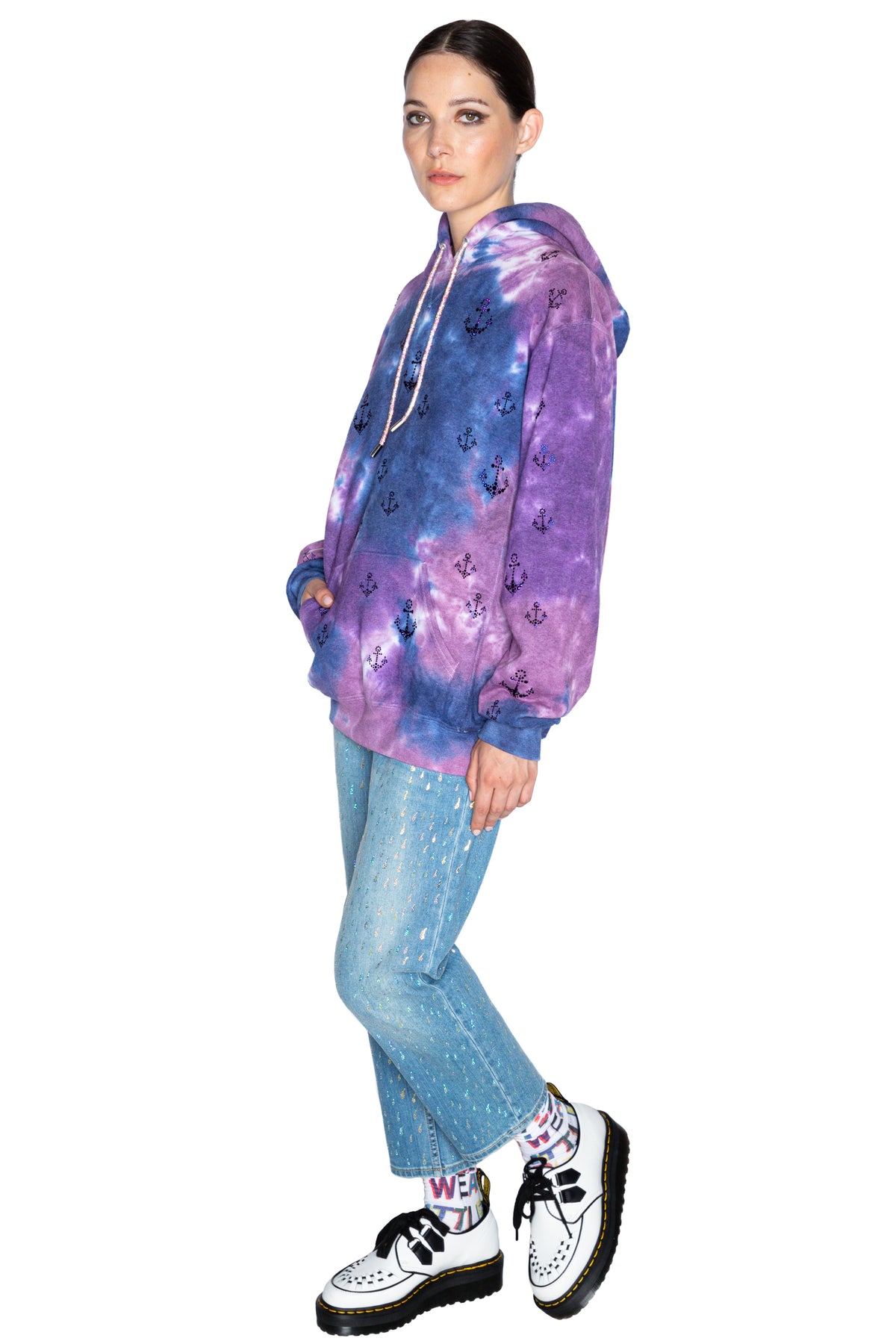 'AHOY MATEY' TIE DYE SLIM HOODIE - - Libertine