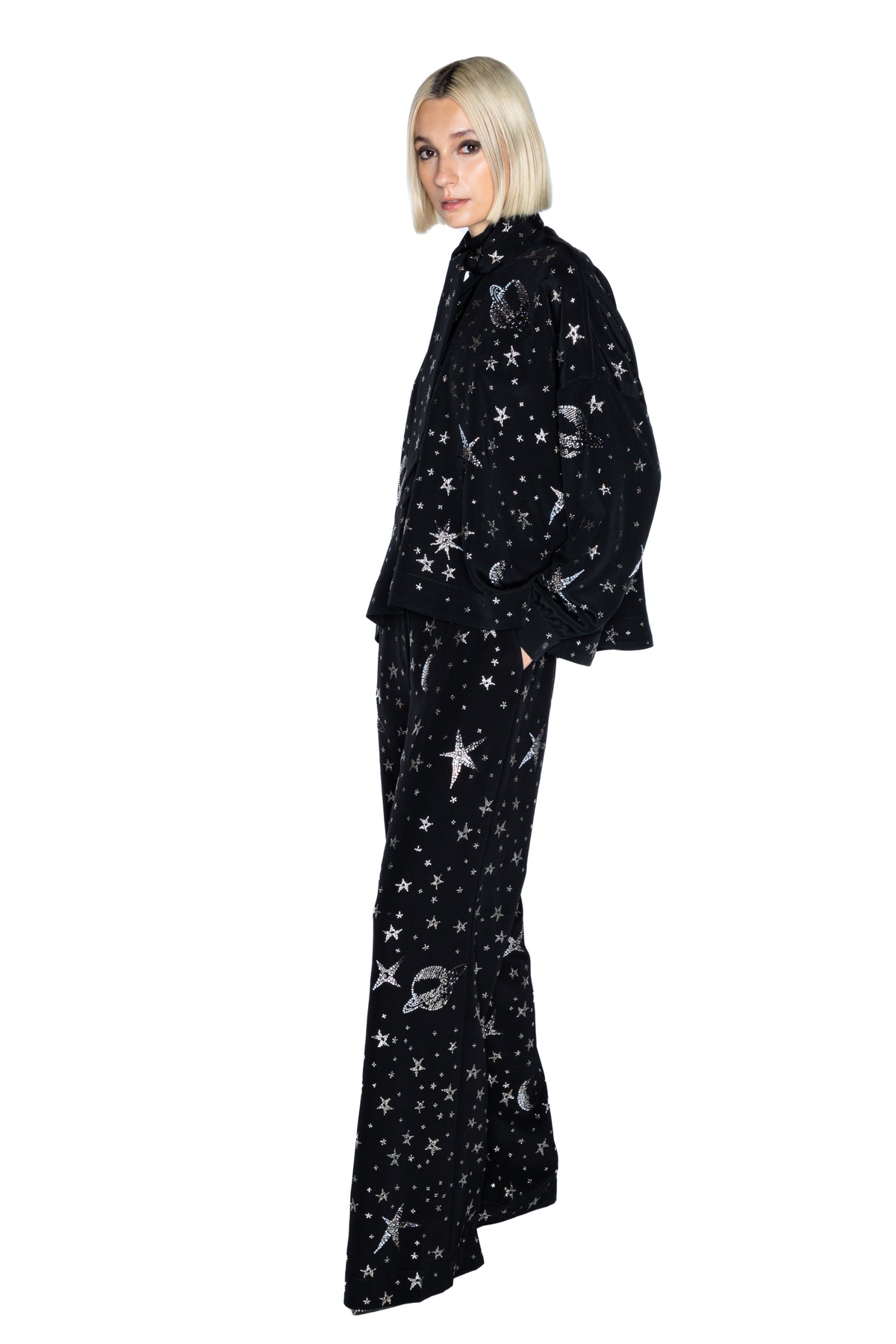 'HERE, THERE, AND EVERYWHERE' TIE BLOUSE -  - Libertine