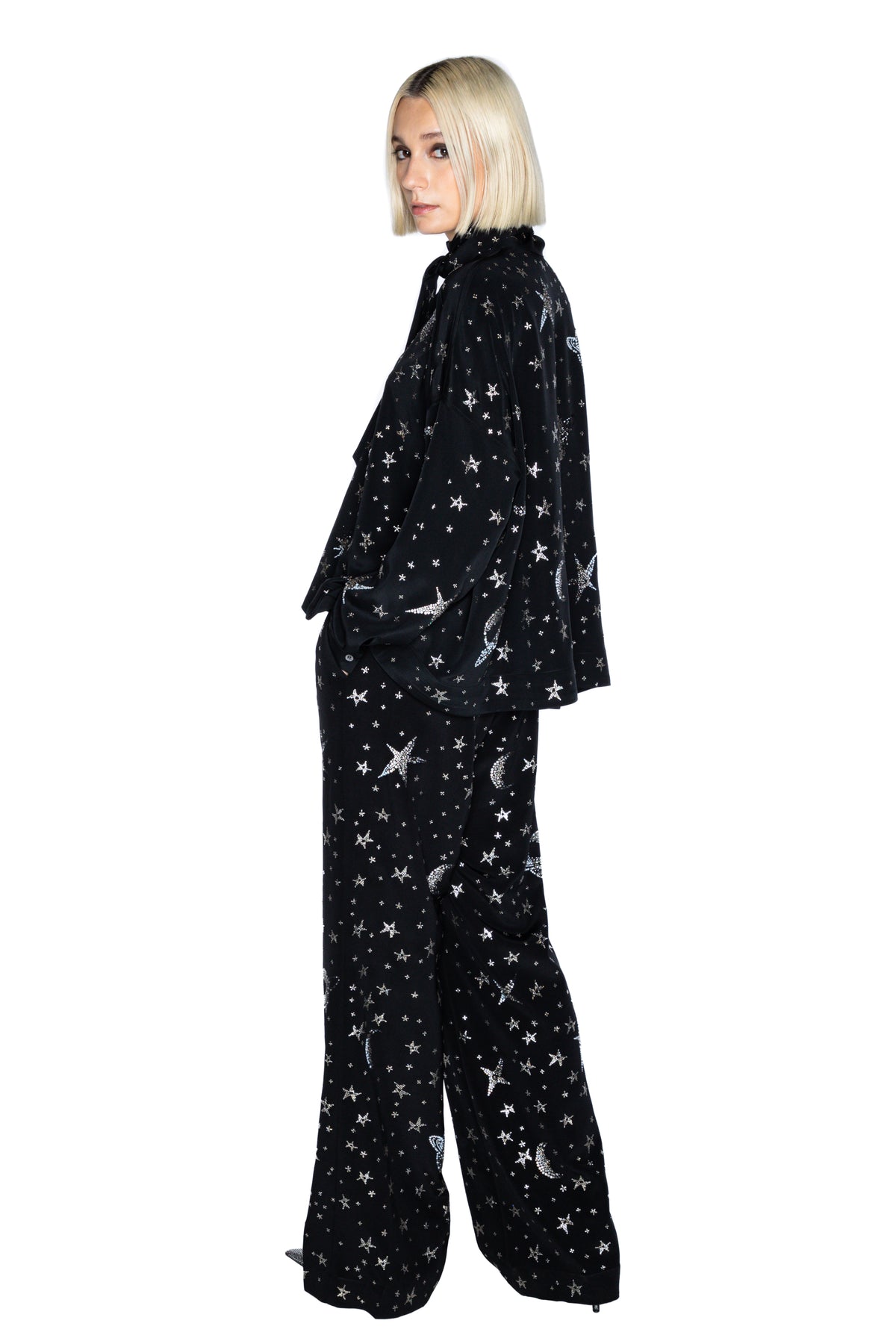 'HERE, THERE, AND EVERYWHERE' TIE BLOUSE -  - Libertine