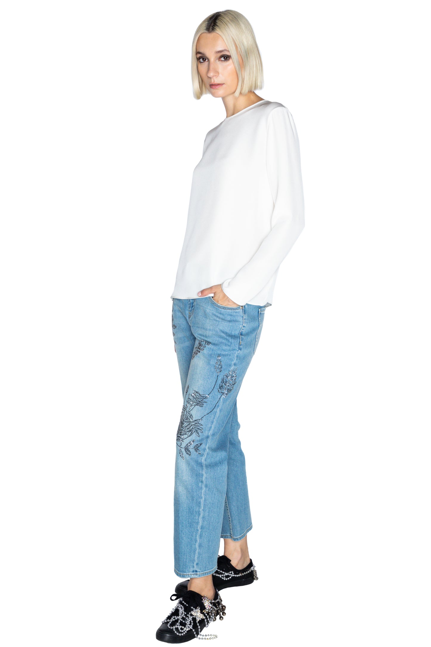 'POWDERED SUGAR' LONG SLEEVE BLOUSE - - Libertine