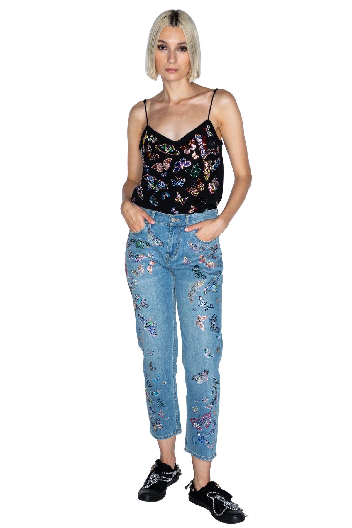 'MILLIONS OF BUTTERFLIES' BOYFRIEND JEAN - - Libertine