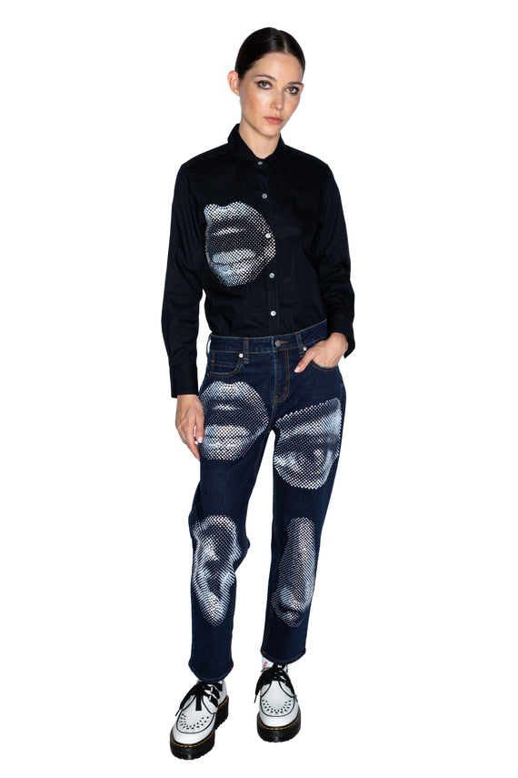 'FIVE SENSES CRYSTAL' BOYFRIEND JEAN -  - Libertine