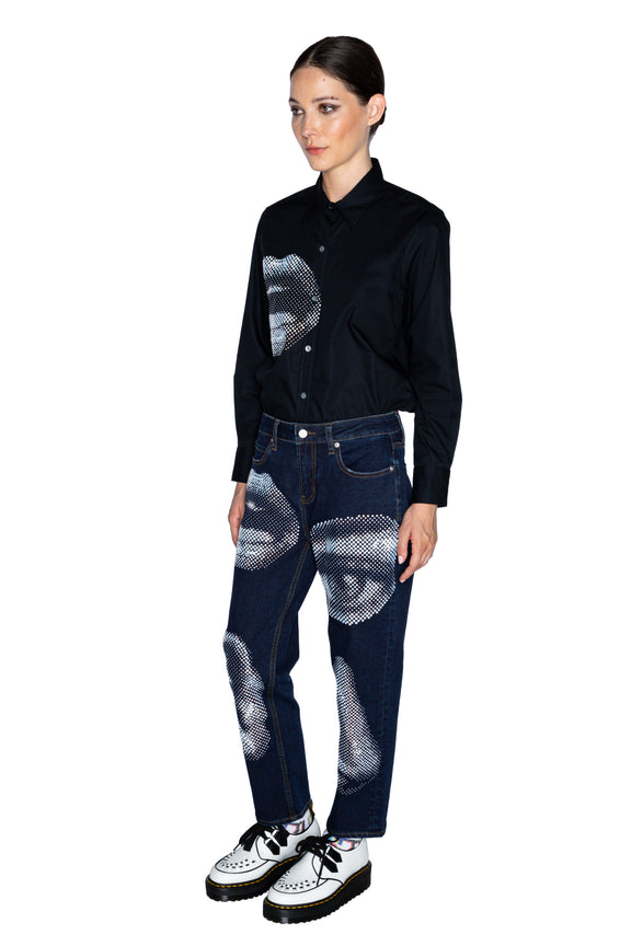 'FIVE SENSES CRYSTAL' BOYFRIEND JEAN -  - Libertine