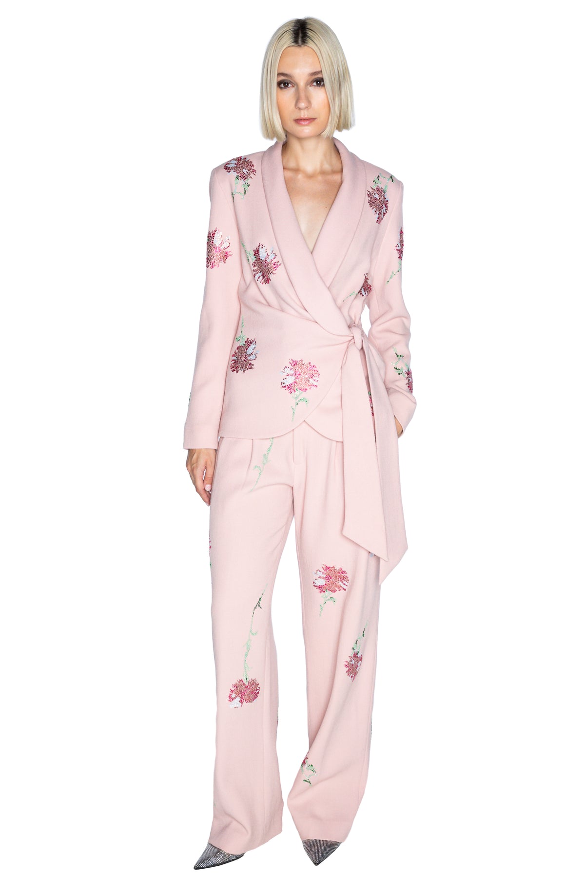 'CECIL BEATON PINK CARNATION' WRAP JACKET - - Libertine