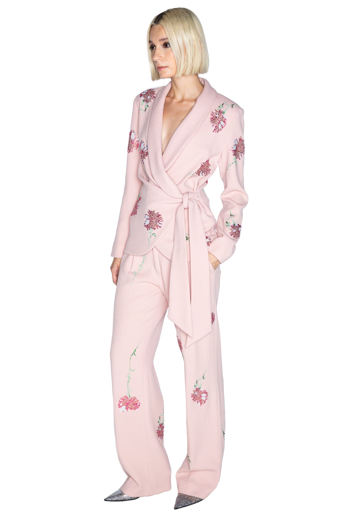 'CECIL BEATON PINK CARNATION' WRAP JACKET - - Libertine