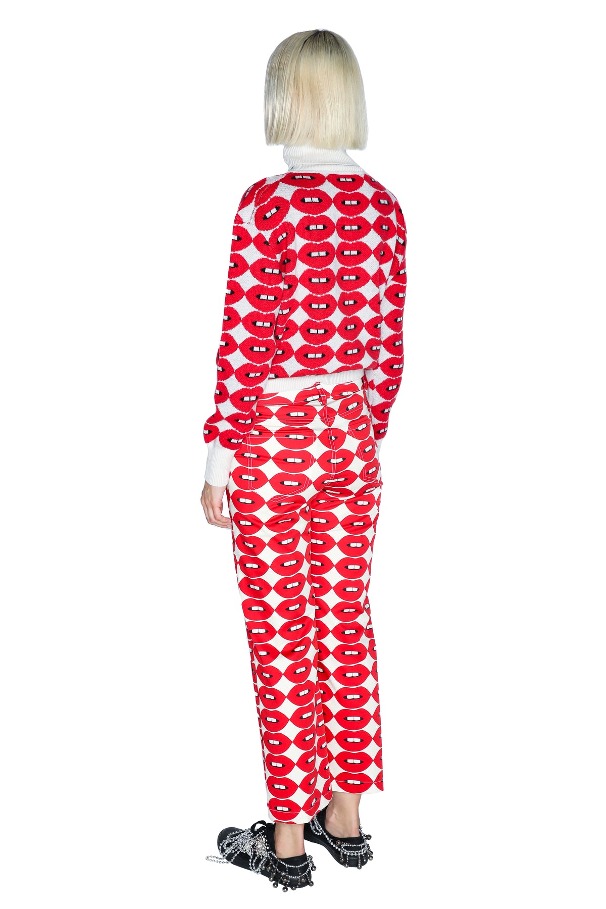 'FRENCH KISSING IN THE USA' CROPPED WIDE LEG PANT -  - Libertine