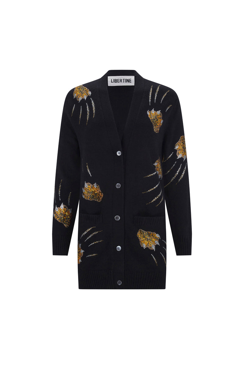 'LEOPARDO' PAWS OVERSIZED CARDIGAN - - Libertine