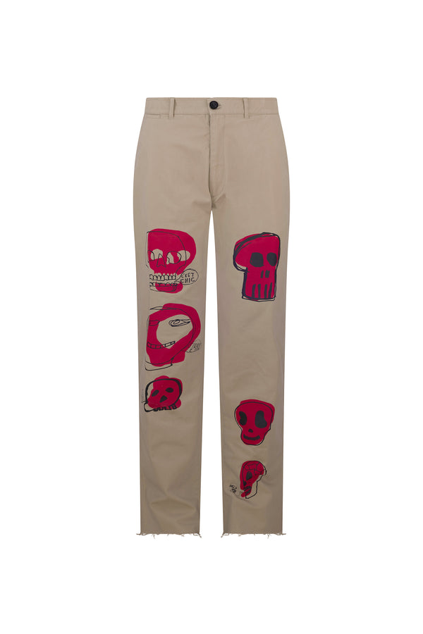 'SKETCH SKULLS' MENS CHINOS - - Libertine