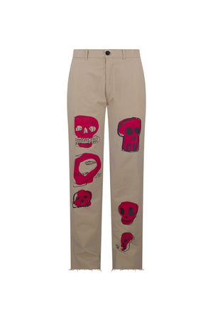 'SKETCH SKULLS' MENS CHINOS