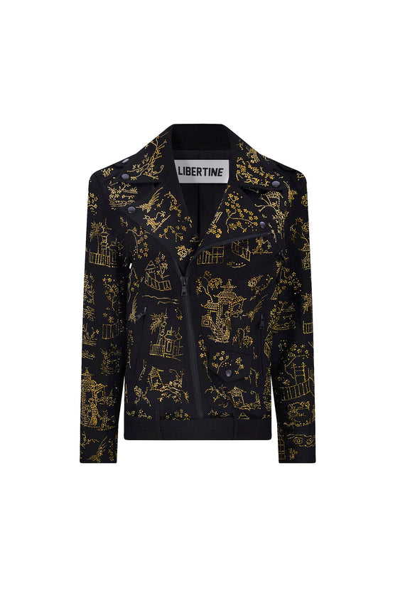 'CHINOISERIE' LONG MOTORCYCLE JACKET -  - Libertine