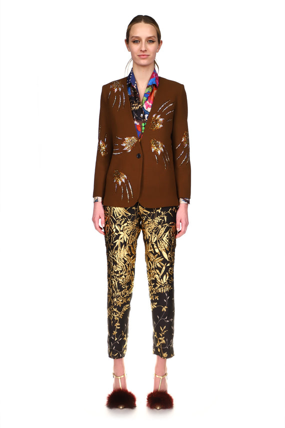 CRYSTAL 'LEOPARDO' V-NECK JACKET - Women's Jackets & Coats - Libertine - Main image