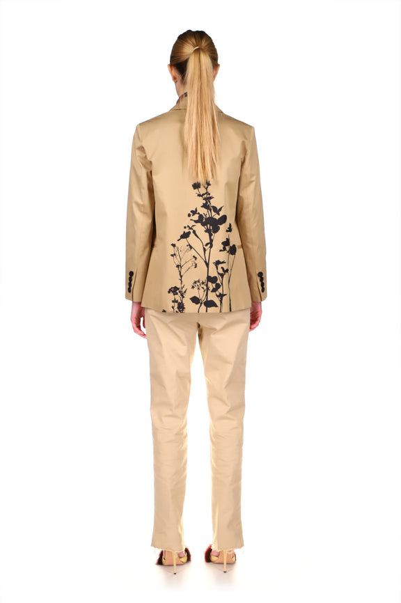 SILK SCREENED ‘FENNEL GARDEN' DOUBLE BREASTED JACKET - BLAZERS - Libertine