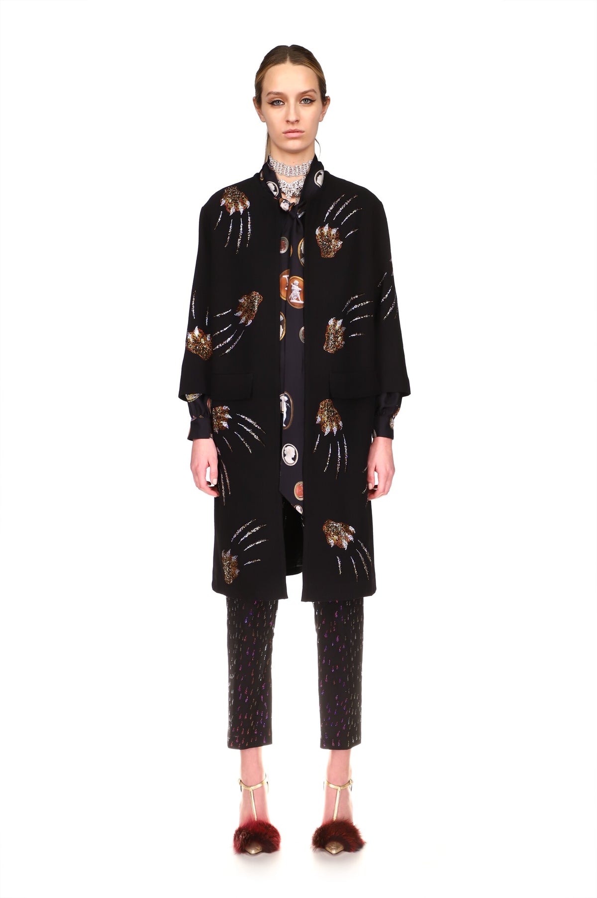 CRYSTAL ‘LEOPARDO' DUSTER COAT - Women's Jackets & Coats - Libertine