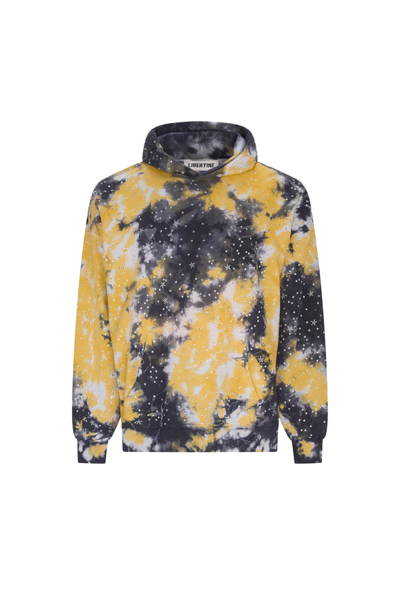 CRYSTAL ‘LONGFELLOW'S LIGHT OF STARS' TIE DYE PULLOVER HOODIE SWEATSHIRT - SWEATSHIRTS - Libertine