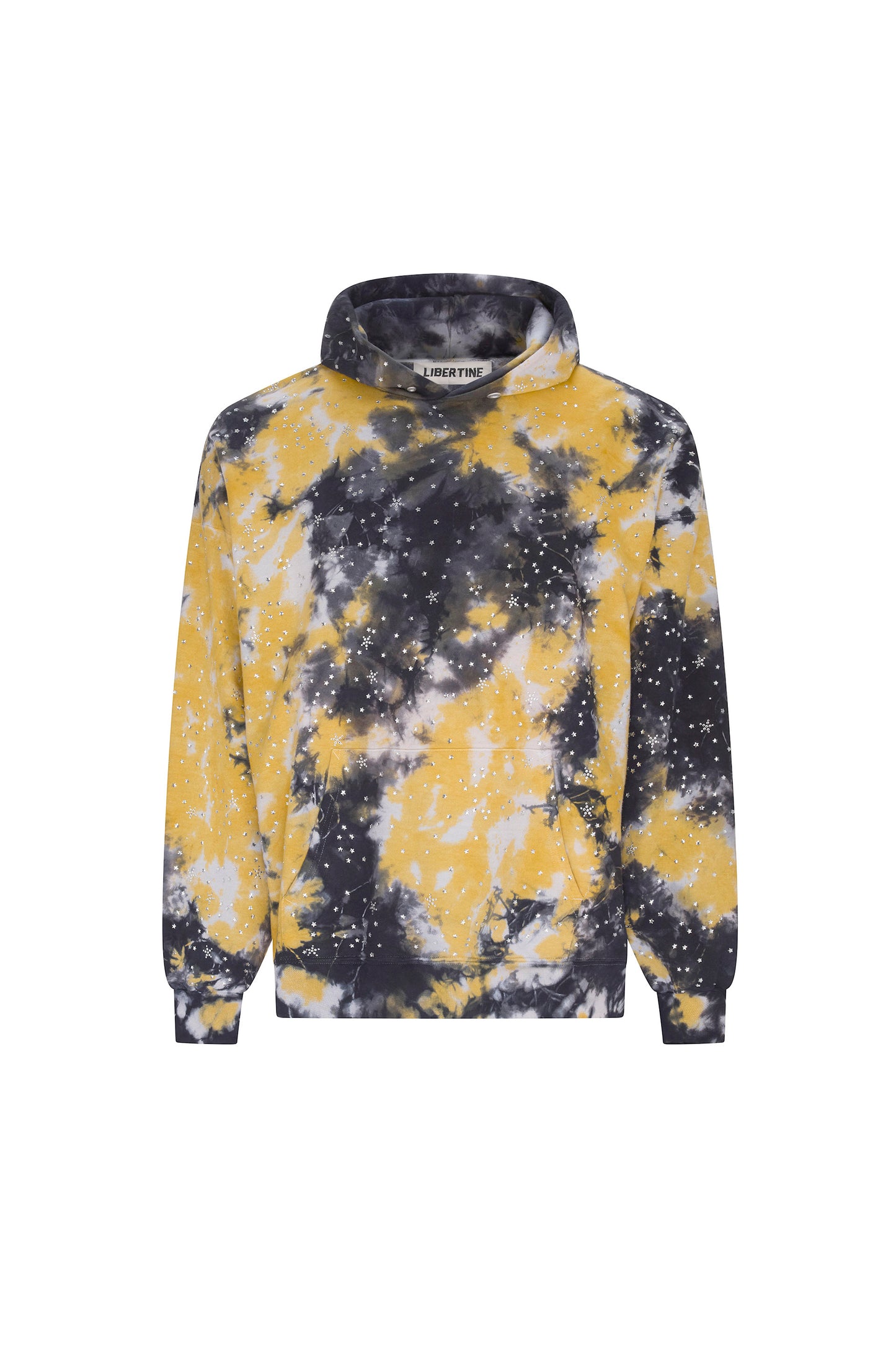 CRYSTAL ‘LONGFELLOW'S LIGHT OF STARS' TIE DYE PULLOVER HOODIE SWEATSHIRT - SWEATSHIRTS - Libertine