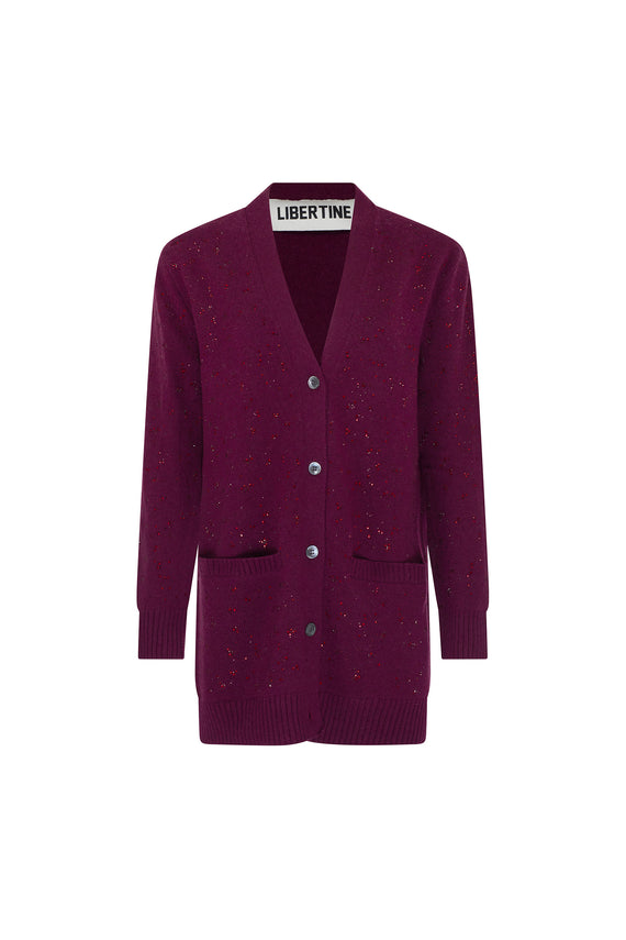 'HEAVY STARDUST' OVERSIZED SYRAH CARDIGAN - CARDIGANS - Libertine - Main image