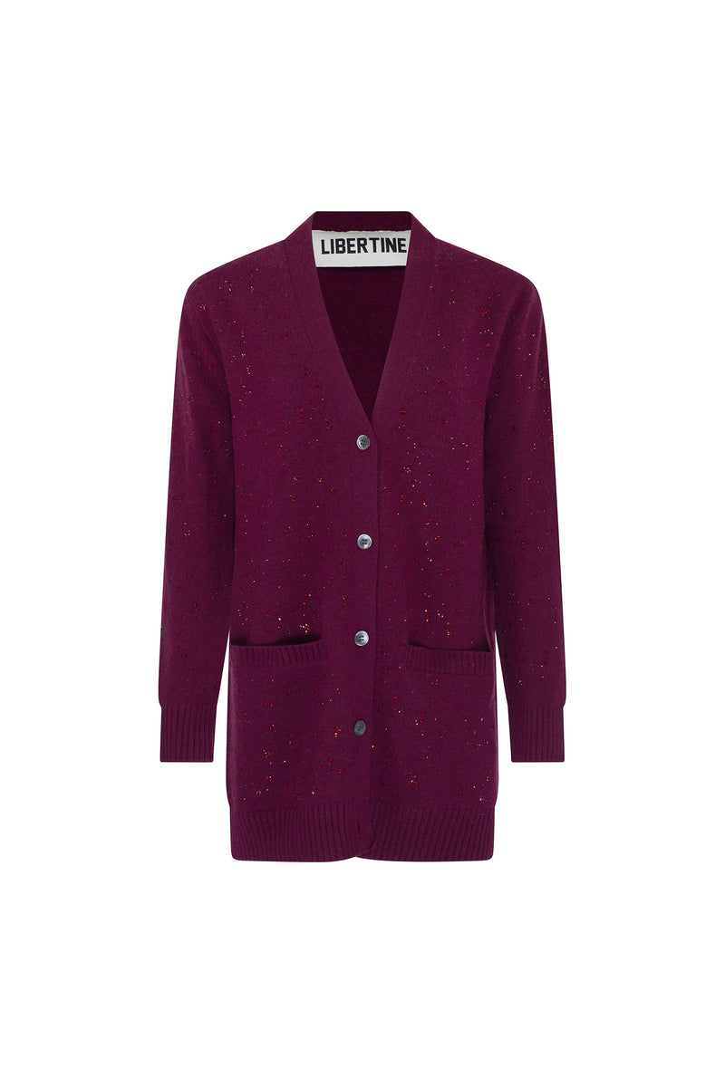 'HEAVY STARDUST' OVERSIZED SYRAH CARDIGAN - CARDIGANS - Libertine