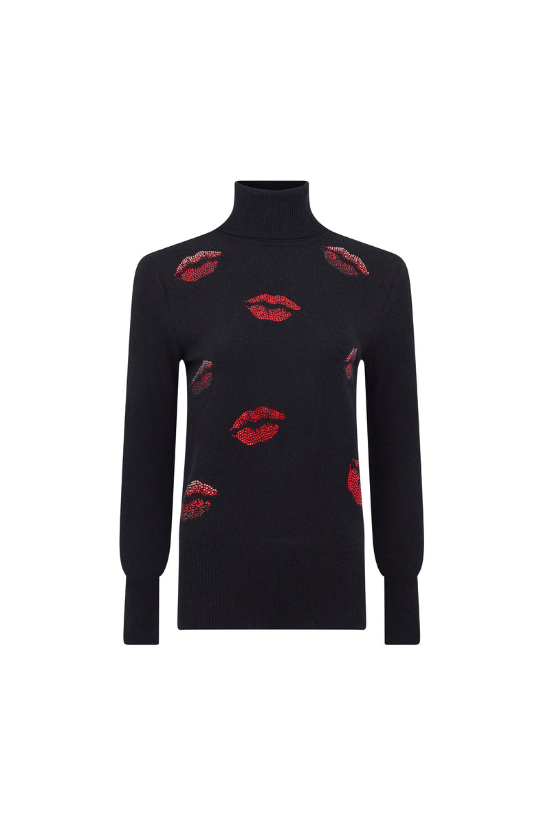 'BISOU' CRYSTAL SLIM TURTLENECK - SWEATERS - Libertine