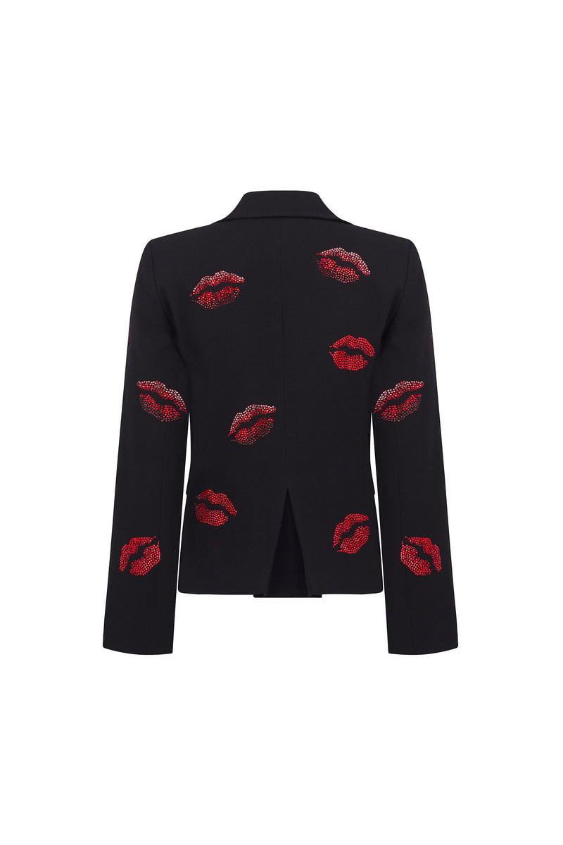 'BISOU' CRYSTAL LONG SLEEVE BLAZER - BLAZERS - Libertine