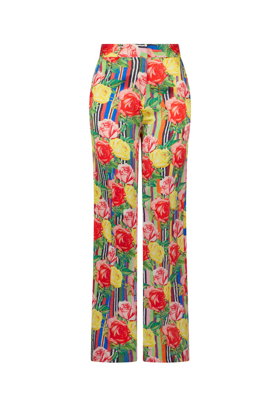 'Tequila Sunrise Roses' Wide Leg Pants - PANTS - Libertine - Main image
