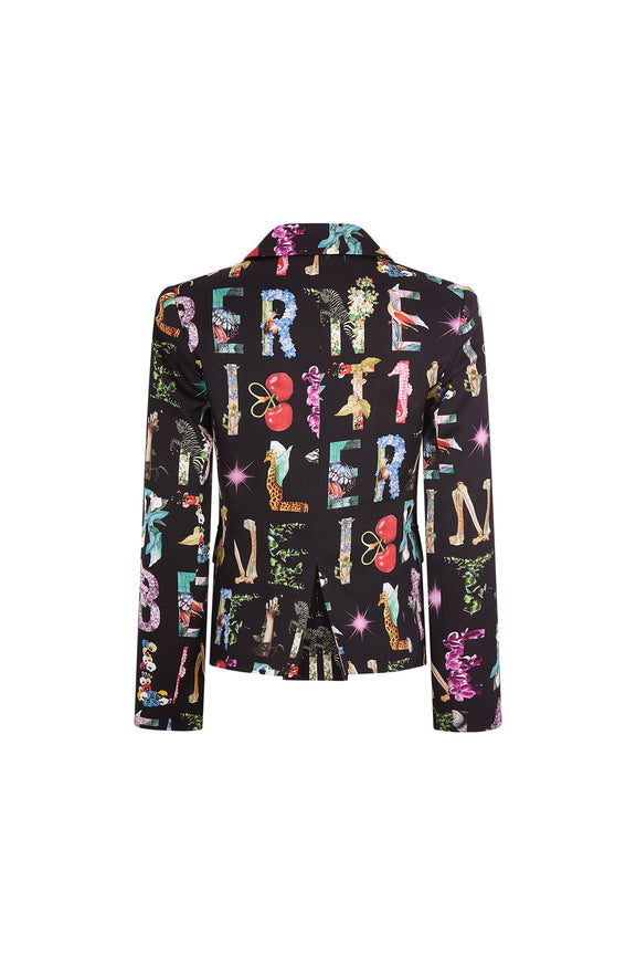 'DECO LETTERS' L/S SHORT BLAZER -  - Libertine