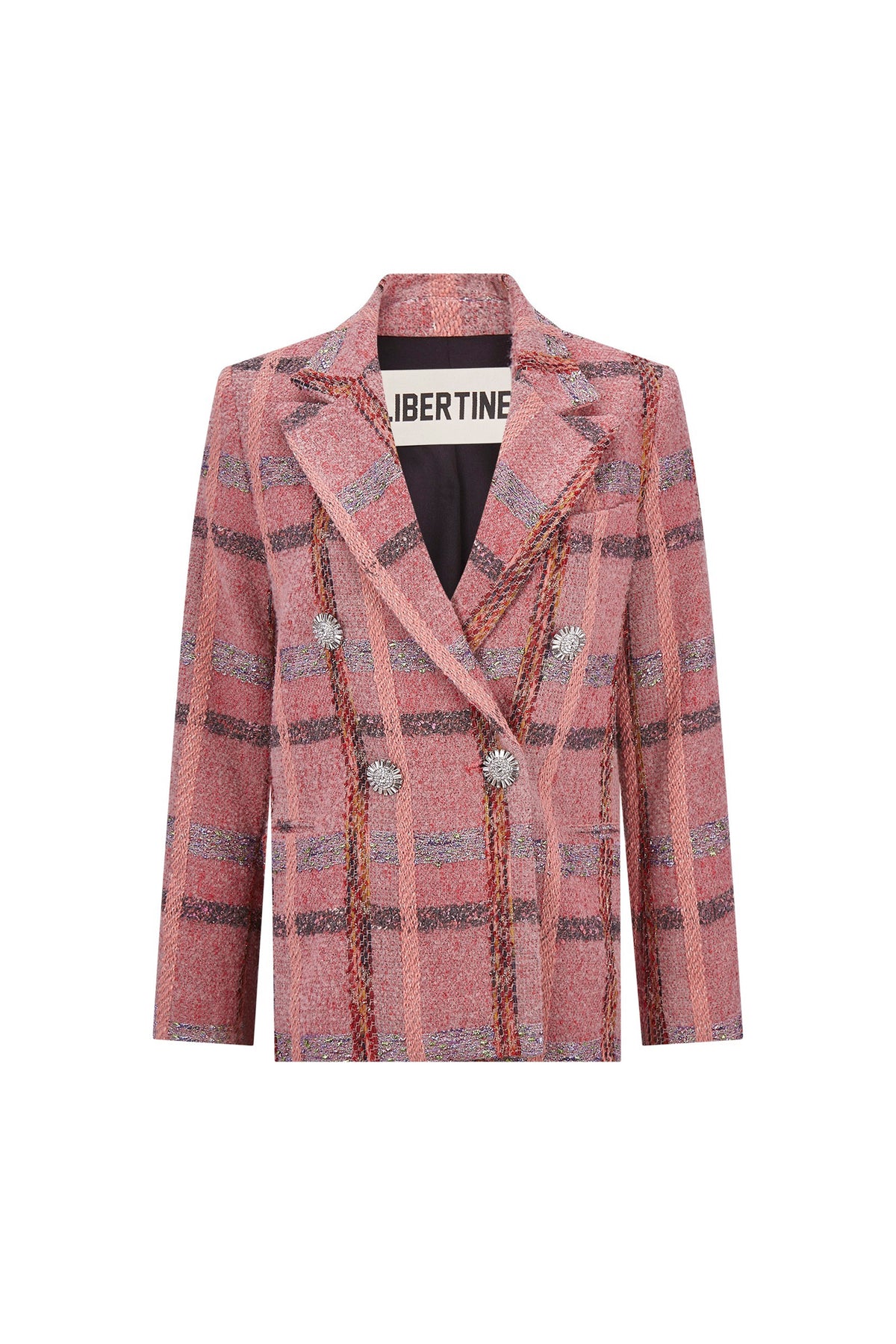 'PINK BOUCLE' DOUBLE BREASTED JACKET - - Libertine