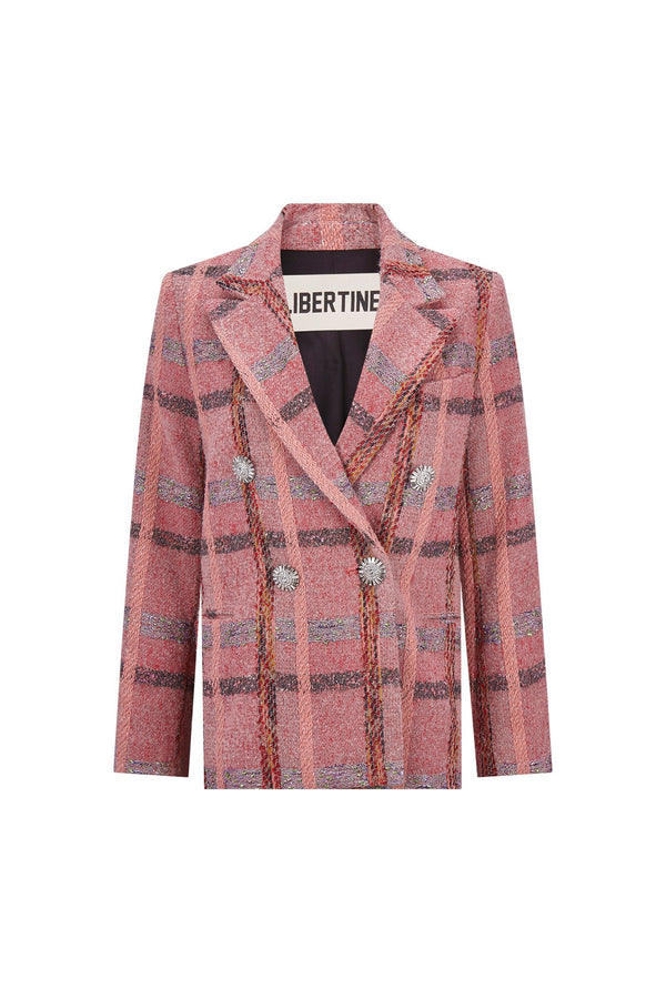 'PINK BOUCLE' DOUBLE BREASTED JACKET - - Libertine