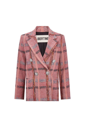 'PINK BOUCLE' DOUBLE BREASTED JACKET