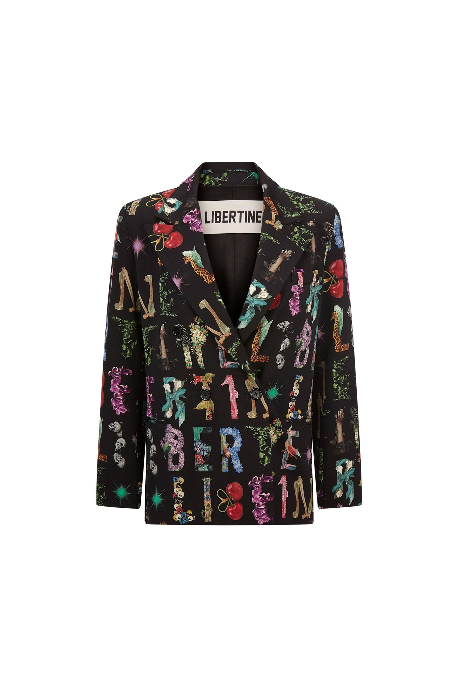 'DECO LETTERS' DOUBLE BREASTED JACKET -  - Libertine