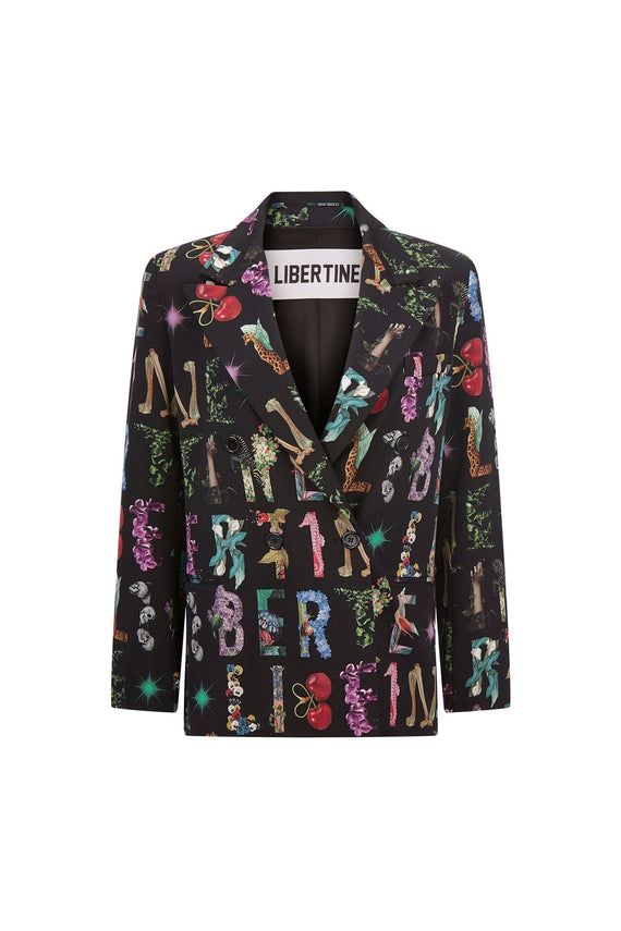 'DECO LETTERS' DOUBLE BREASTED JACKET - - Libertine - Main image