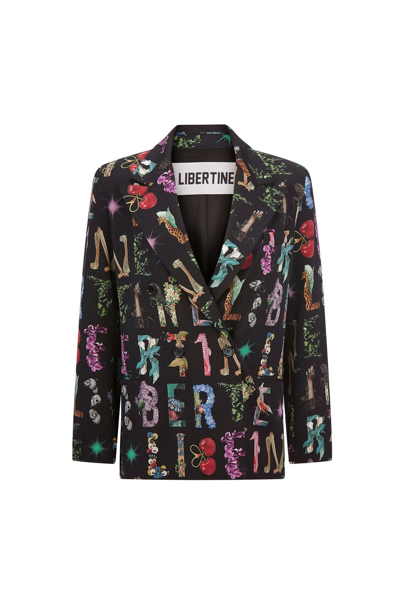 'DECO LETTERS' DOUBLE BREASTED JACKET - - Libertine