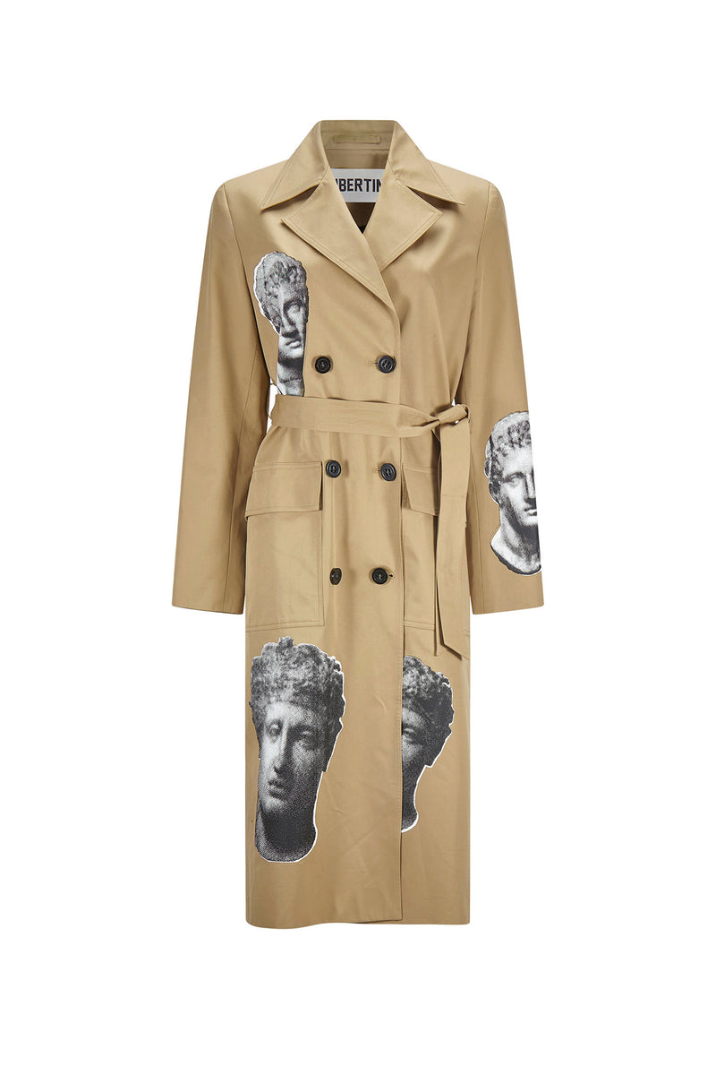 'CUPID AND PSYCHE' LONG LEAN TRENCH - - Libertine