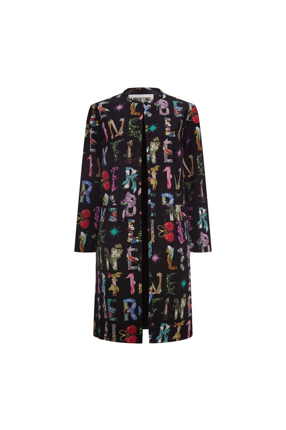 'DECO LETTERS' L/S DUSTER -  - Libertine