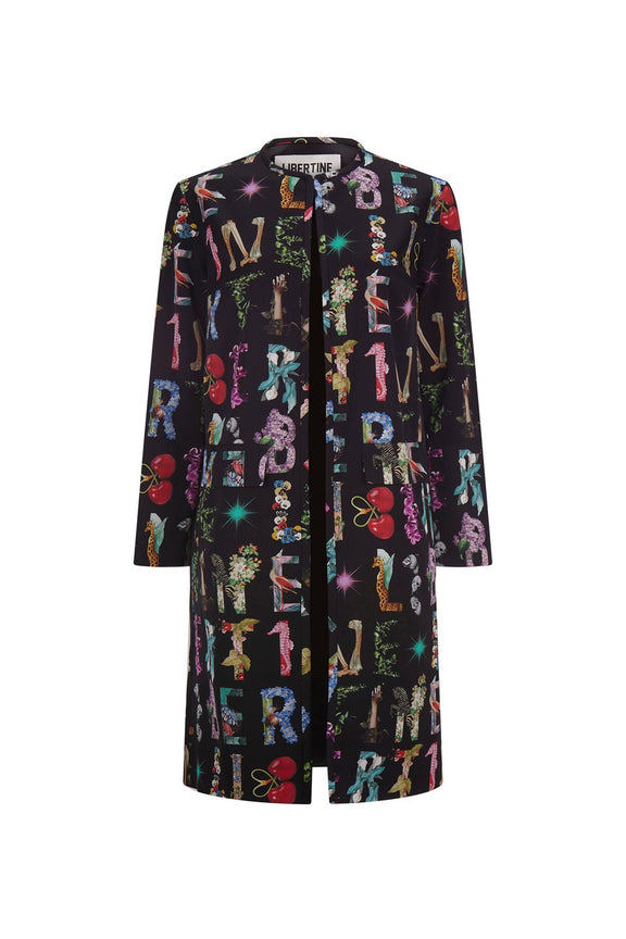 'DECO LETTERS' L/S DUSTER - - Libertine