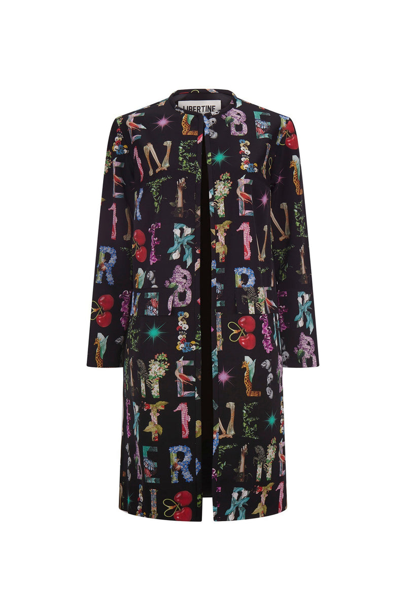 'DECO LETTERS' L/S DUSTER - - Libertine