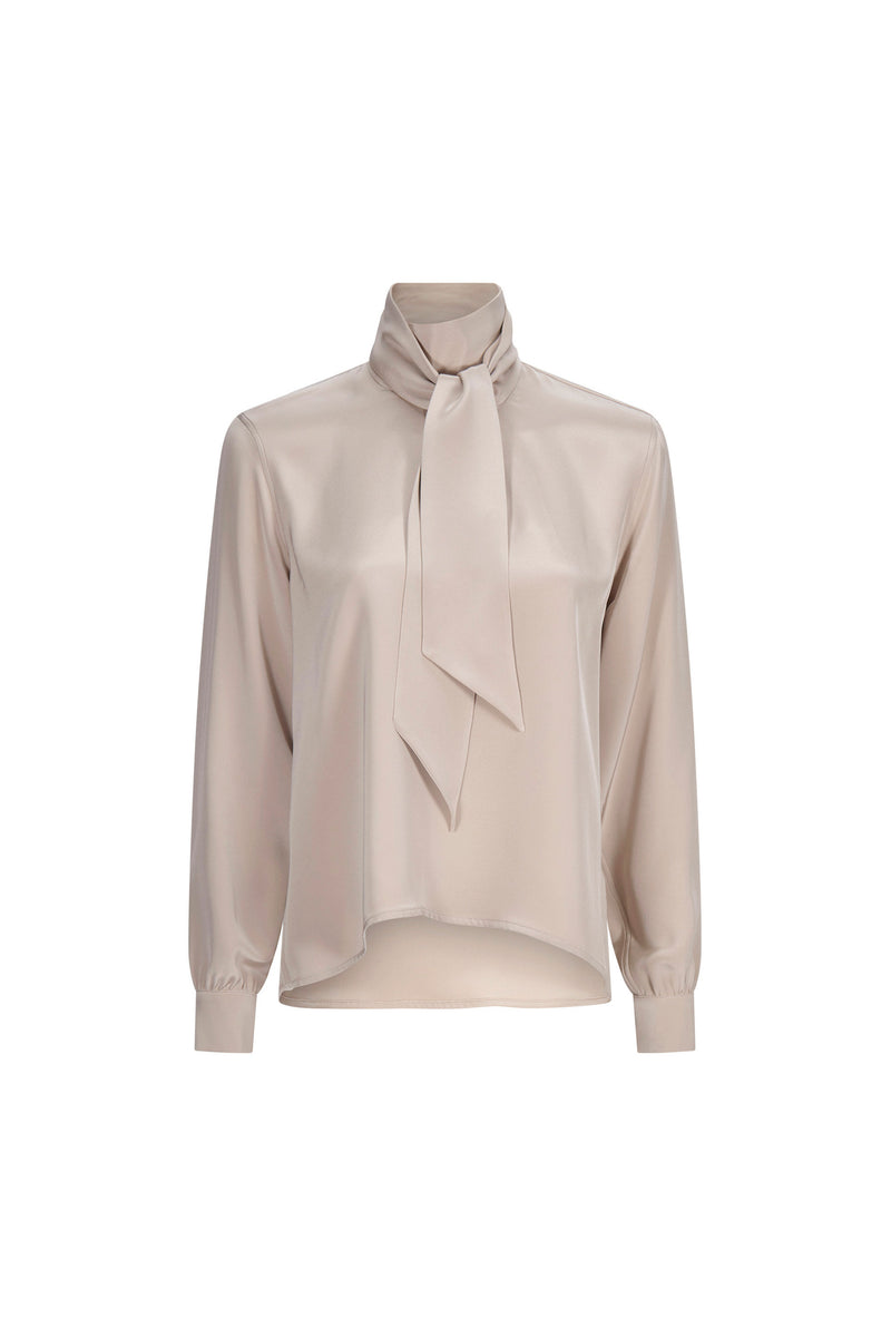 'FAWN' SLIM KEITH TIE BLOUSE - - Libertine