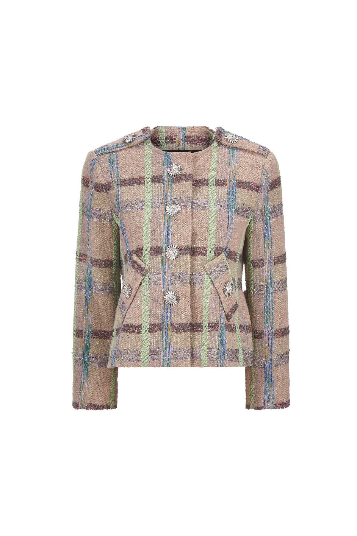 'FAWN' BOUCLE BOXY JACKET - - Libertine