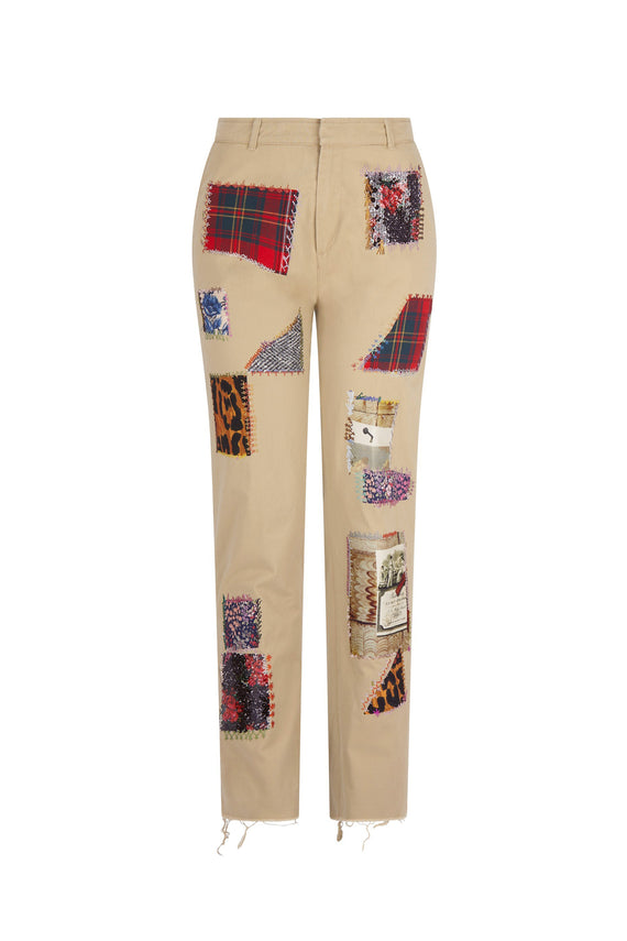 'PATCHWORK' WOMEN'S CHINOS - - Libertine - Main image