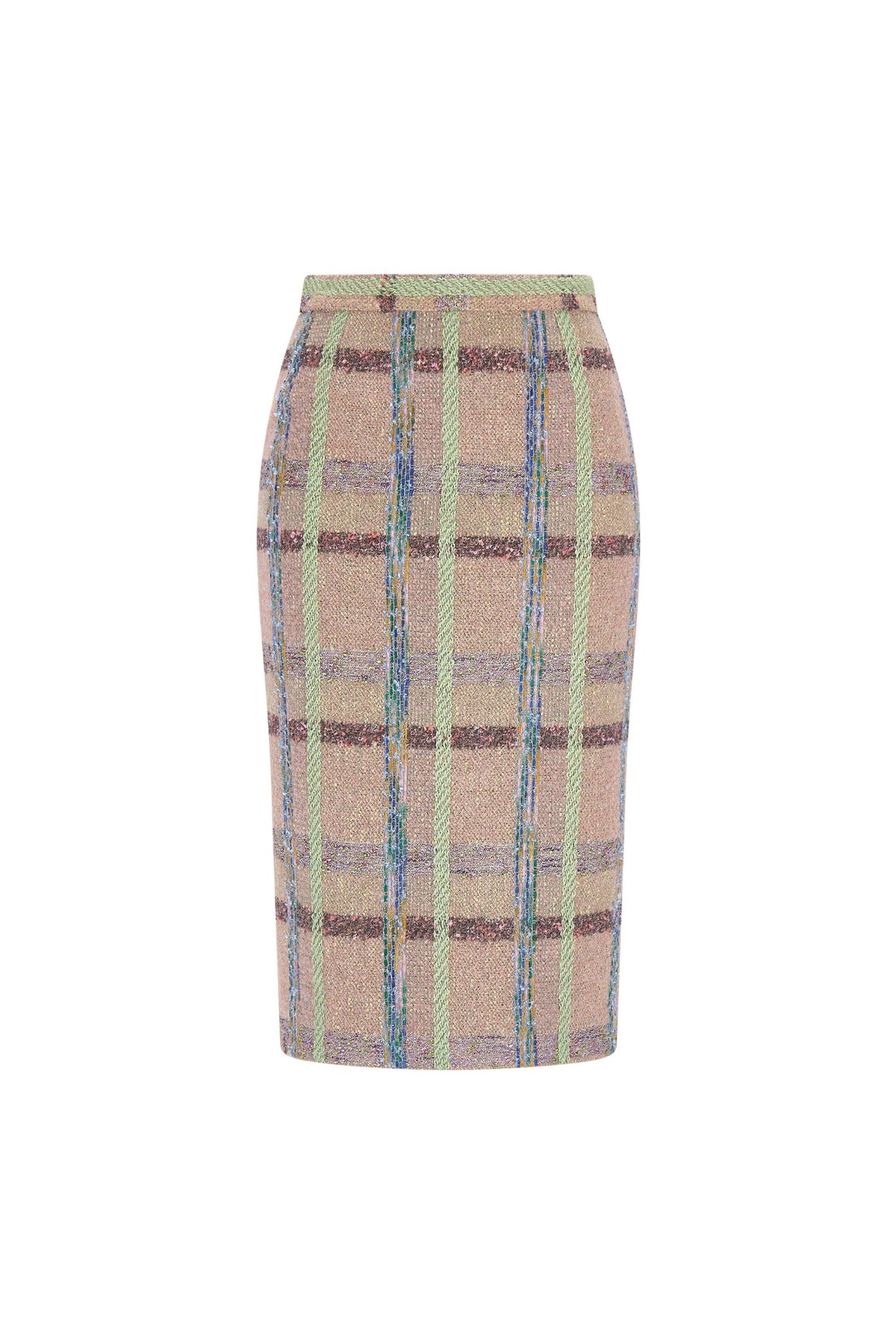 'FAWN' BOUCLE CLASSIC PENCIL SKIRT - - Libertine